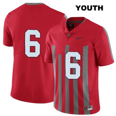 Youth NCAA Ohio State Buckeyes Brian Snead #6 College Stitched Elite No Name Authentic Nike Red Football Jersey HN20R77CB